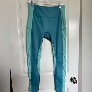 Fabletics Motion 365 High Waisted Blue Performance Leggings